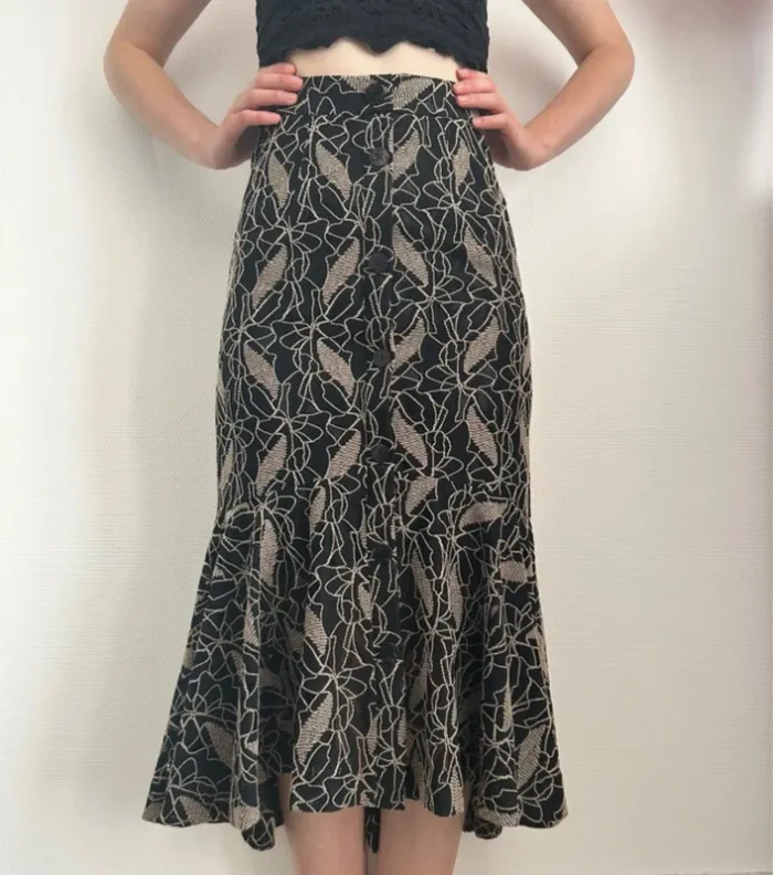 Jupe taille haute vintage