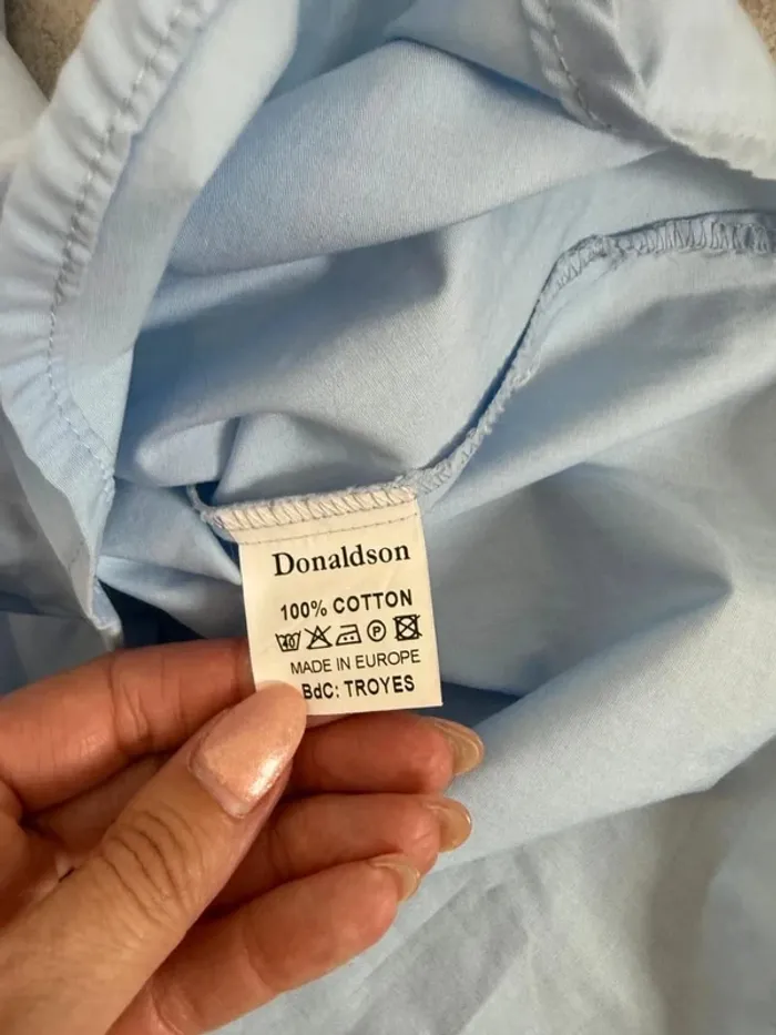Chemise femme courtes manches Donaldson bleue taille 40 - photo numéro 12