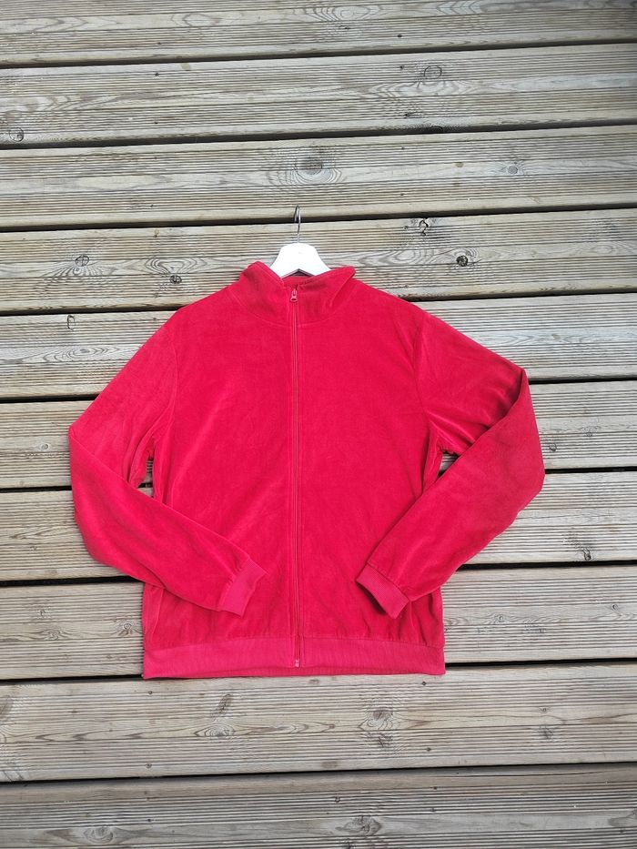 🔥 Gilet polaire rouge imitation velour – Taille L – Très bon état - photo numéro 2