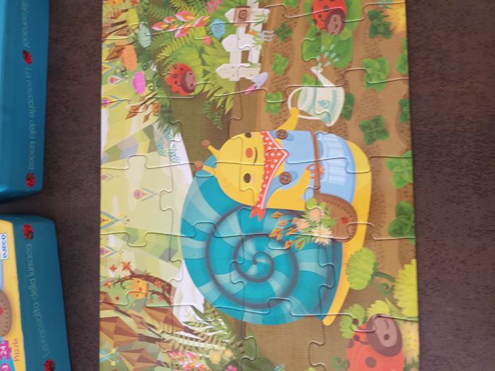 puzzle djeco 24 pieces à partir de 3 ans neuf escargot fille garcon - photo numéro 2