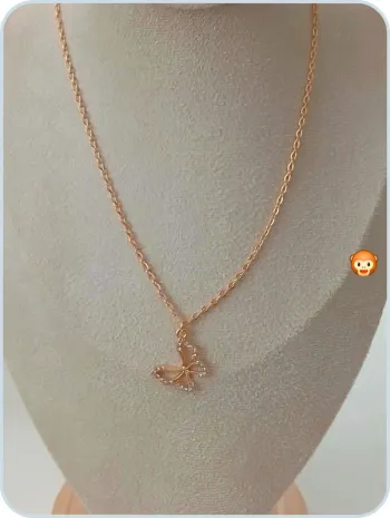 Collier papillon strass lumineux