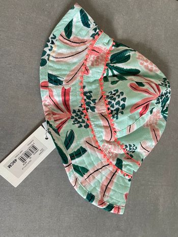 Chapeau de soleil catimini fille neuf etiquette 49 cm