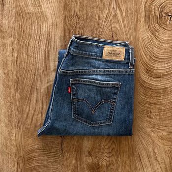 Jean/pantalon bleu Levi's 515 Bootcut/flare/évasé, femme, taille : W 28 (38 taille française)