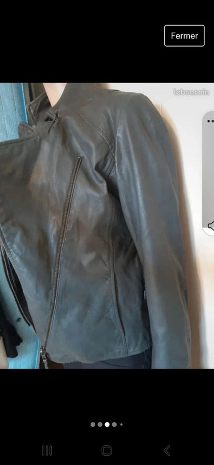 I code veste en cuir d'agneau T.40 - photo numéro 3