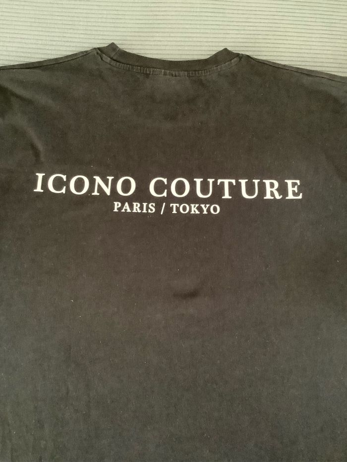 T-shirt noir avec inscription Icono Couture Paris/Tokyo Taille M - photo numéro 5