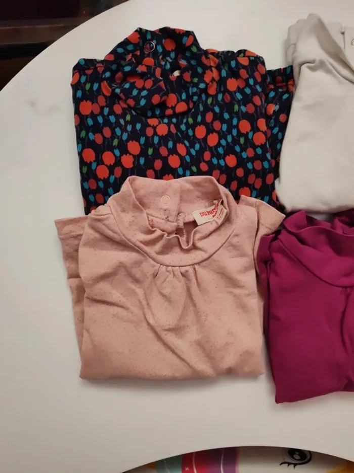 Lot sous pulls fille 9 mois DPAM - photo numéro 2