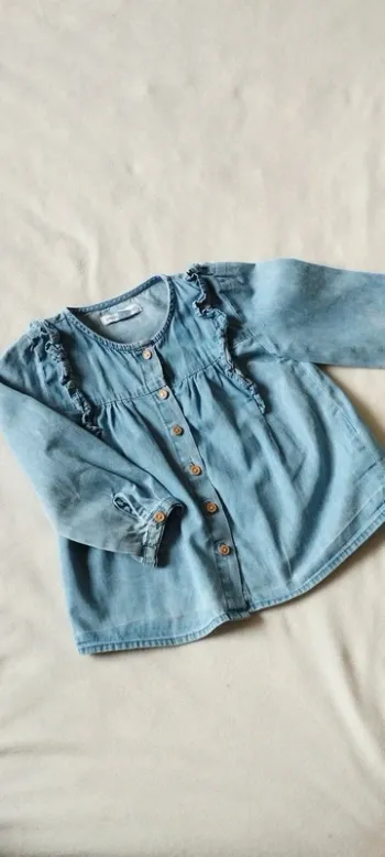 Chemise bleue jean 18 MOIS