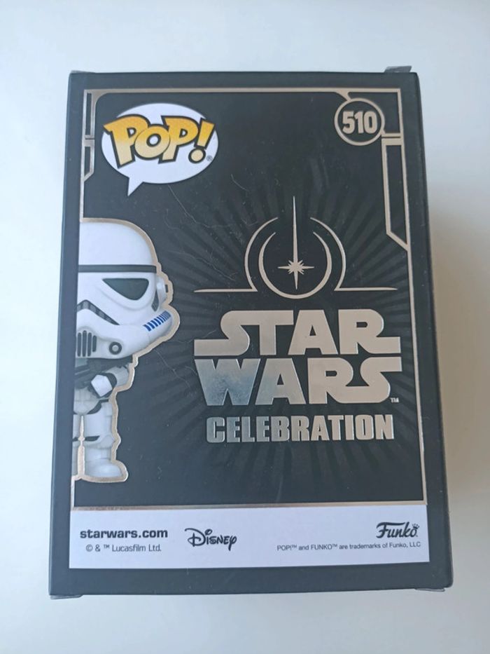 Figurine Funko pop star wars 2022 galactic convention exclusive n°510 stormtrooper - photo numéro 4