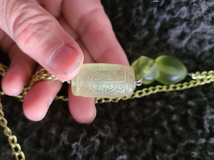 Collier sautoir vert occasion - photo numéro 7