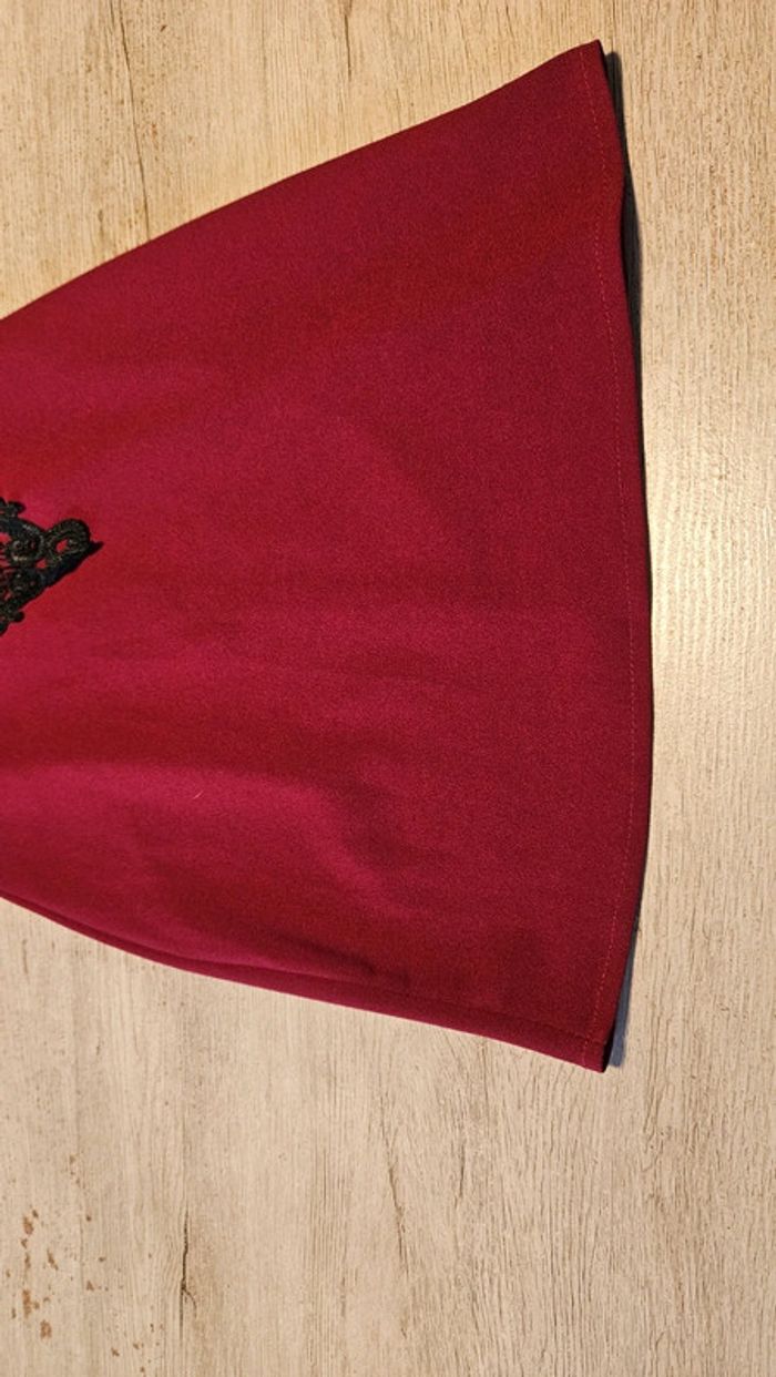 Robe de soirée moulante, bordeau avec dentelle noire, Premium Collection, S - photo numéro 5