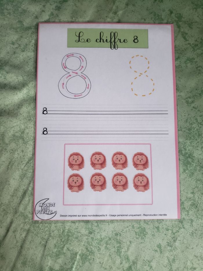 Fiches d'apprentissage chiffres - photo numéro 8