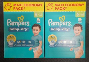 2 cartons de couches pampers taille 6