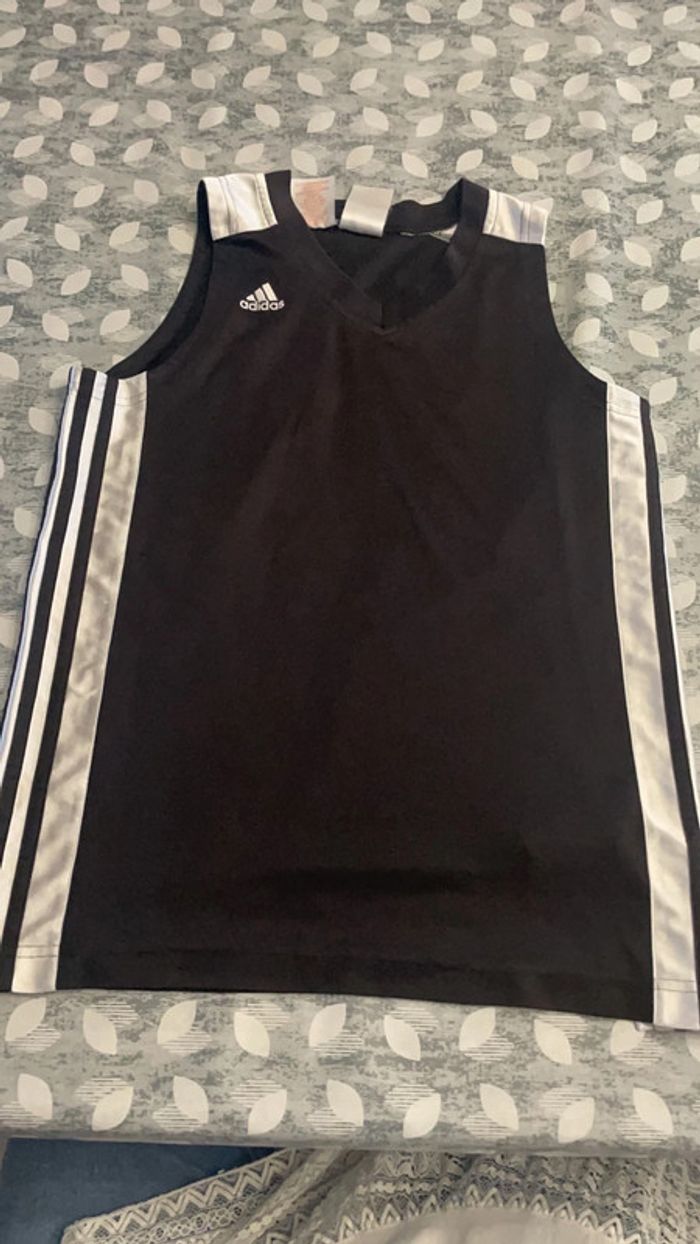 Débardeur noir Adidas 12ans floqué Alexis - photo numéro 2