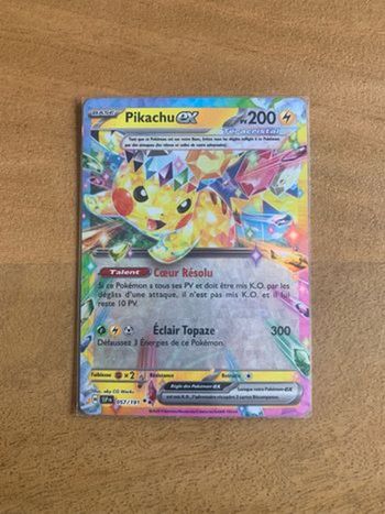Carte Pokemon Pikachu EX Teracristal Étincelles Déferlantes