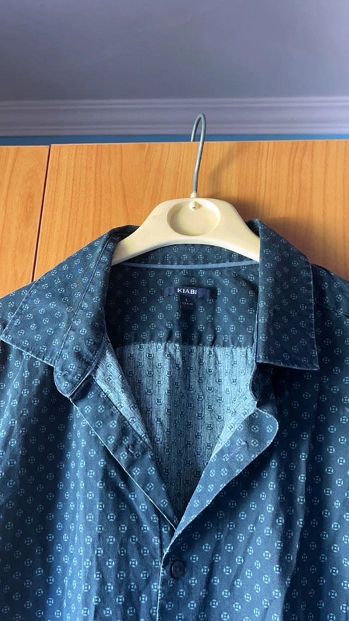 Chemise noire à motif Kiabi L - photo numéro 4