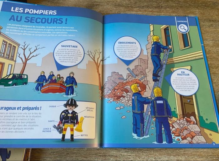 Livre et playmobil pompier - photo numéro 4