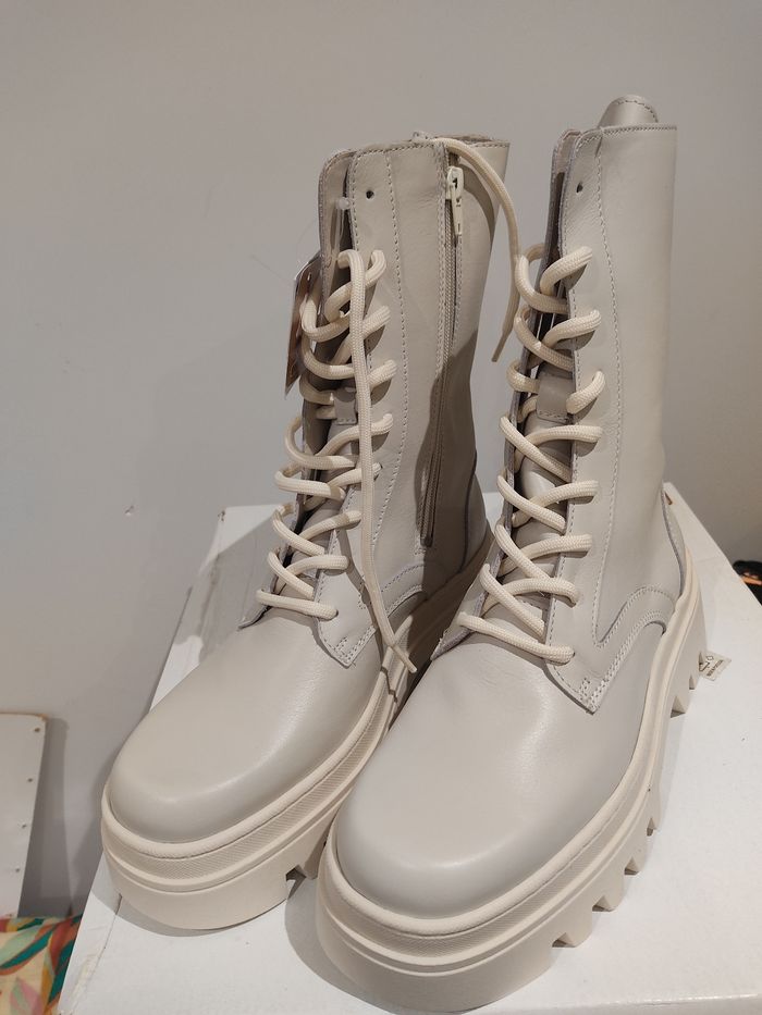 Bottines sinequanone a lacets et fermeture éclair - photo numéro 4