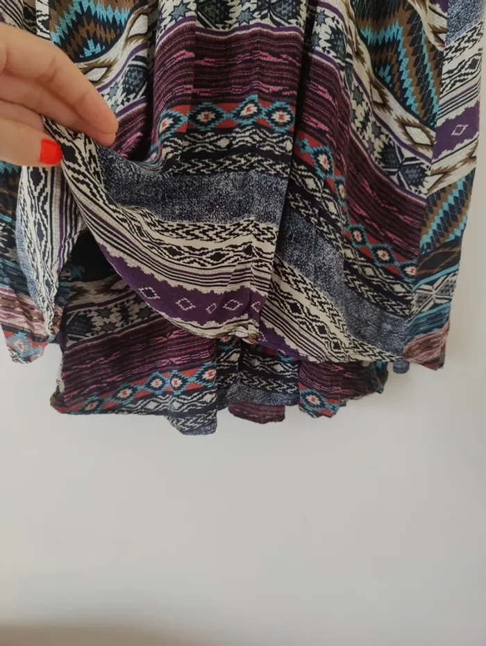 Dos nu à franges imprimé éthnique - photo numéro 4