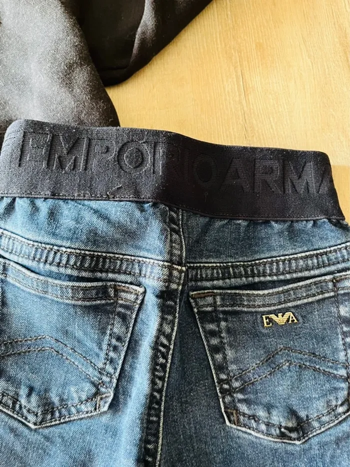 Sweat-shirt et jeans authentique bébé garçon Emporio Armani - photo numéro 9