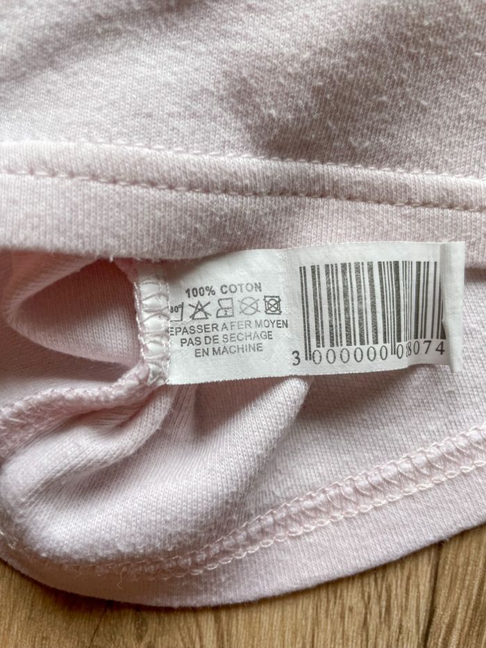 T-shirt rose bébé fille à manches longues taille 3 mois - photo numéro 4