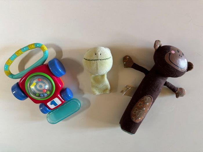 Lot de jouet éveil babysun lilliputiens hochet marionnette voiture dentition