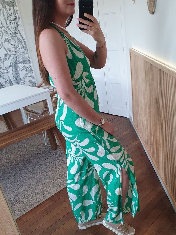 Combinaison pantalon fluide Monastir vert Taille S - photo numéro 3