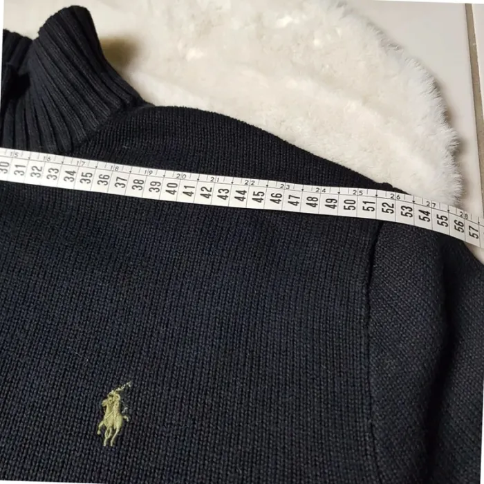 Pull Camionneur half demi zip Ralph Lauren XXL Noir - photo numéro 14