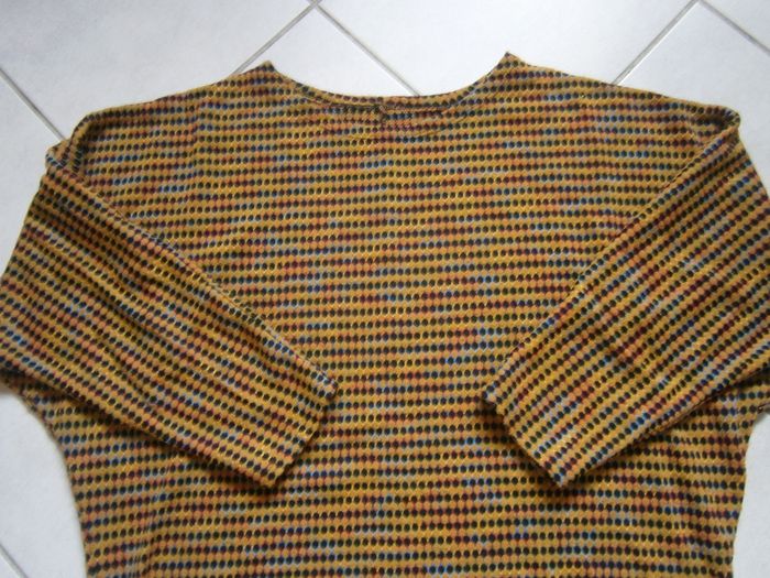 Haut/pull moutarde manches chauve souris Taille XL - photo numéro 2