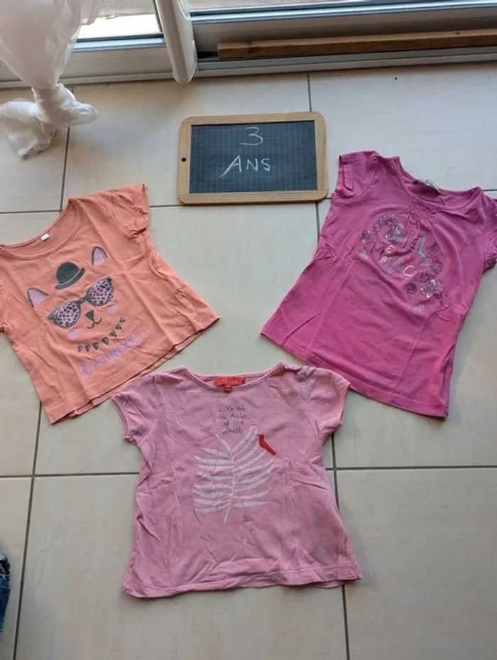 lot de 3 tee-shirts 3 ans