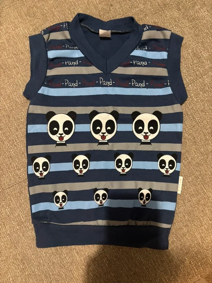 Pull sans manches Panda