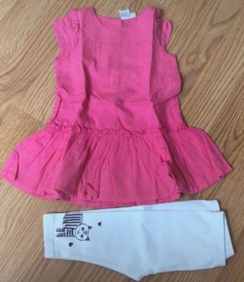 Robe et legging 6 mois grain de blé