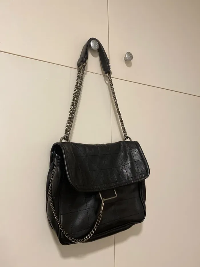 Sac noir besace/porté épaule Zara - photo numéro 3