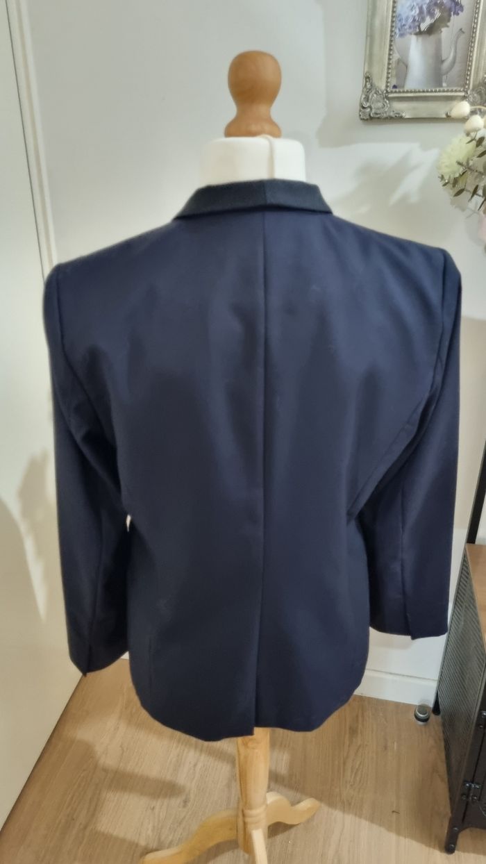 Veste blazer Chattawak bleu nuit laine et cachemire  42 neuve - photo numéro 2