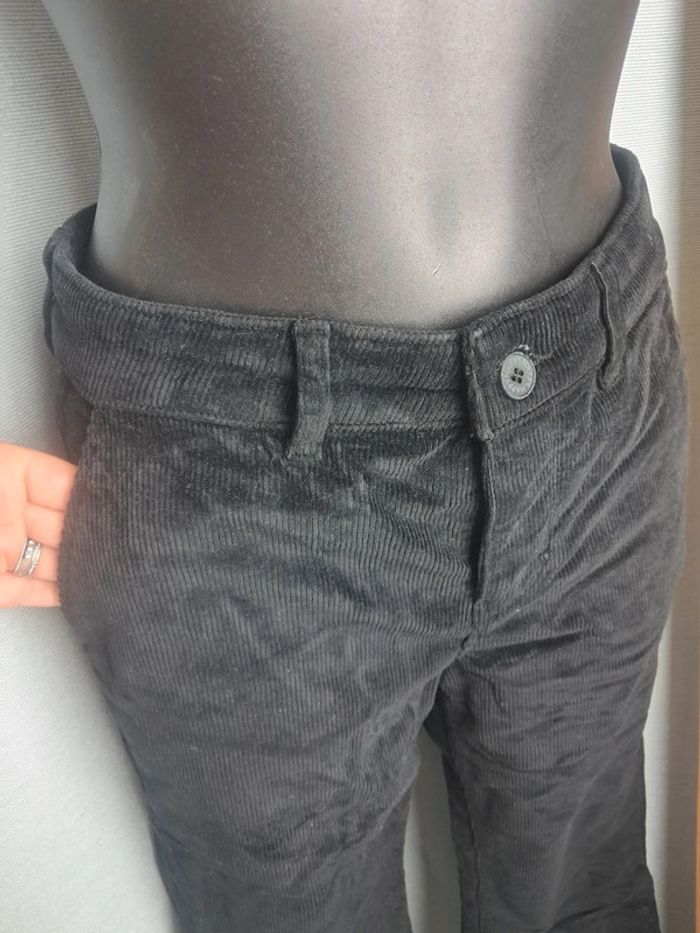 Happy pantalon velour noir pat d eph T. 36 en tbe - photo numéro 3