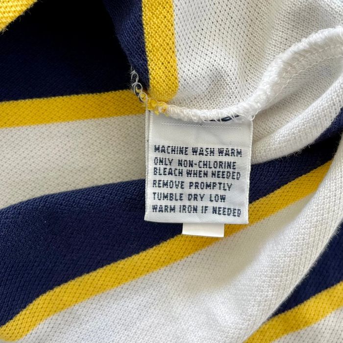 Polo/chemise/T.shirt/ rayé blanc, bleu marine et jaune Polo Ralph Lauren pour homme, taille M - photo numéro 8