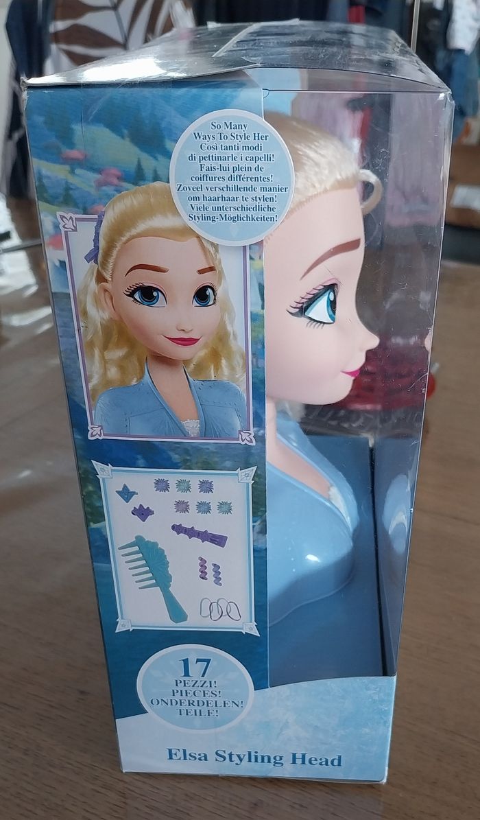 Tête à coiffer elsa de la reine des neiges neuve - photo numéro 3