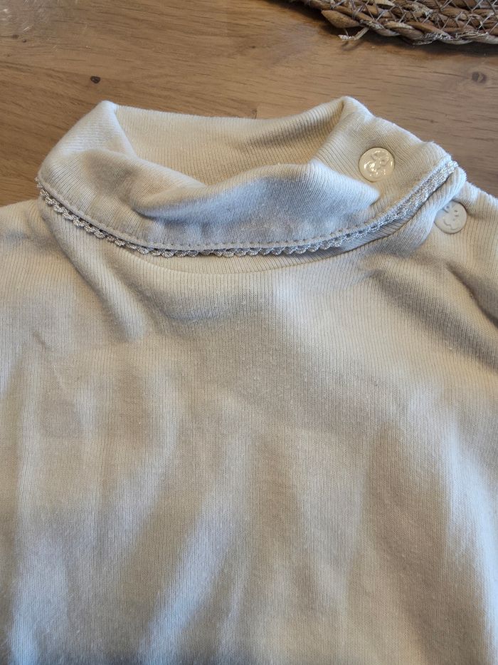 Tee-shirt ML col roulé 3 mois - photo numéro 3