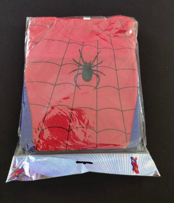 Deguisement spiderman bleu et rouge + cagoule Taille 3-6ans - photo numéro 7