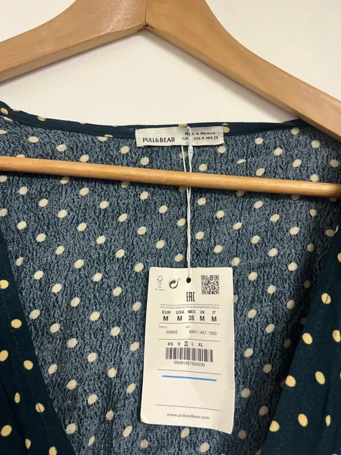Sublime robe chic à pois portefeuille neuve - taille M - photo numéro 2