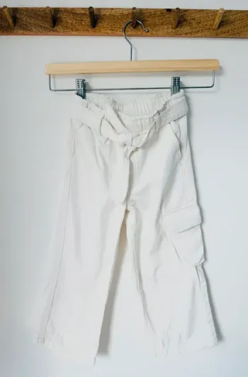 Pantalon cargo écru Kiabi