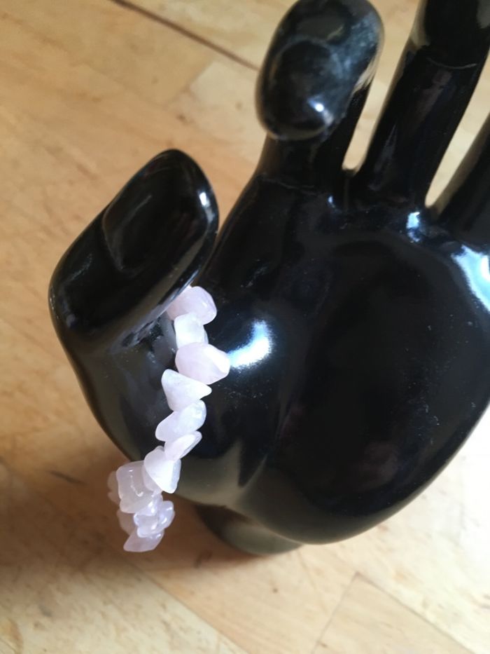 Bracelet en quartz rose