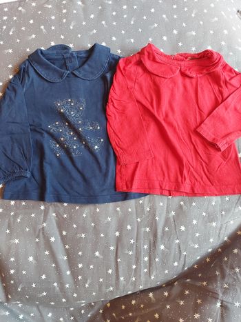 Lot t-shirt-shirt manche longue