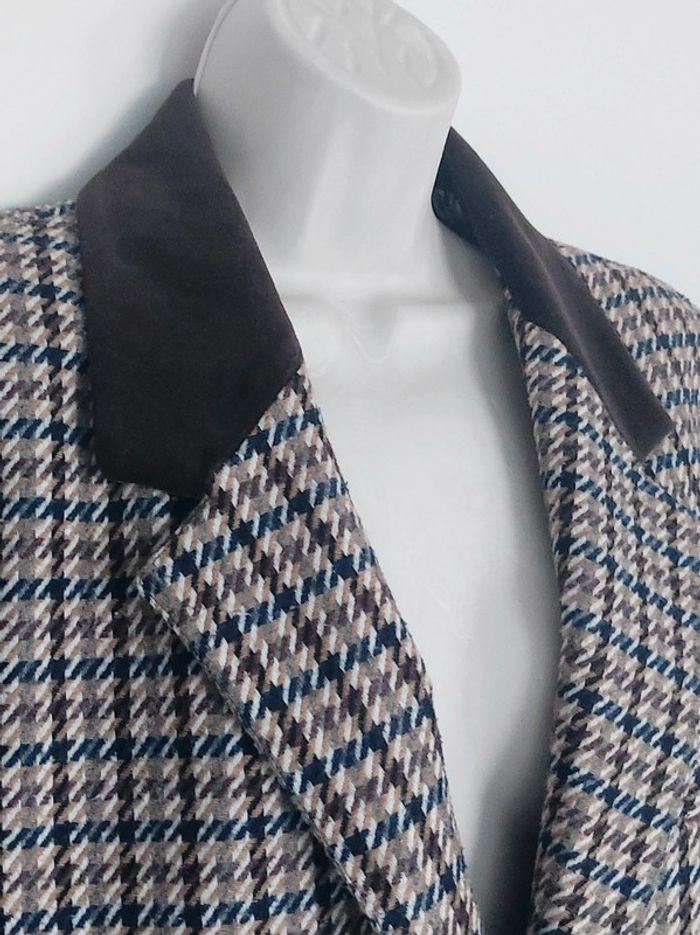 Ensemble tailleur jupe pied de poule marron beige laine vintage / C&A - 38/M ร 40/L - photo numรฉro 13