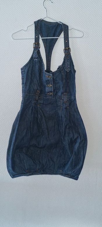 Robe en jean style salopette taille 36 / S