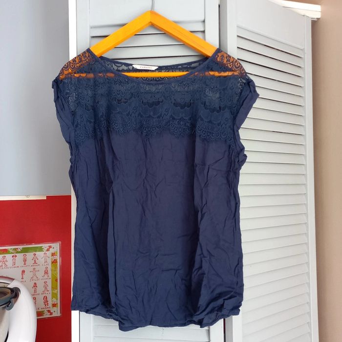 Tee shirt bleu marine camaieu