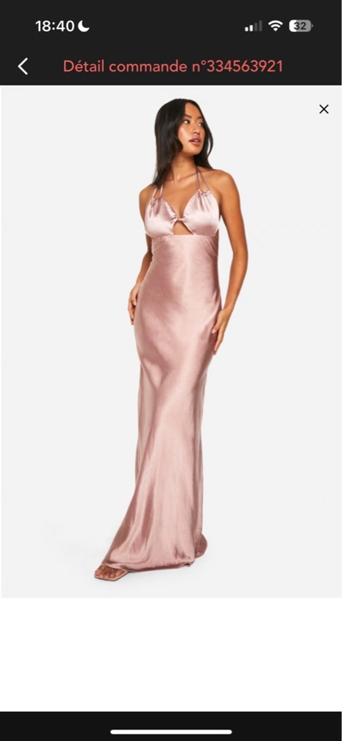 robe rose gold boohoo - photo numéro 6