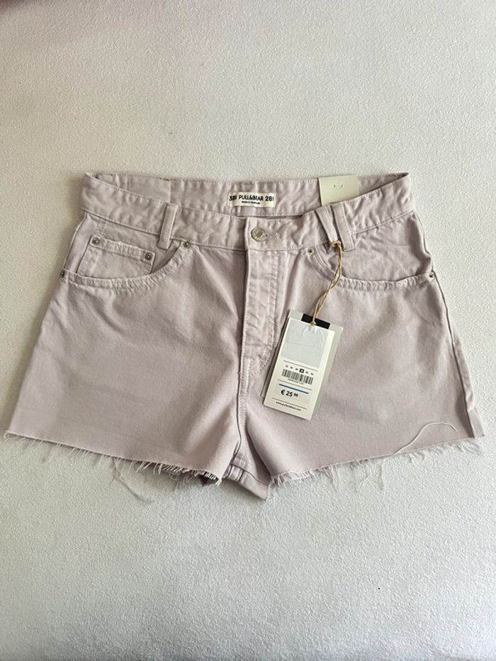 Short en jean mauve Pull & Bear M 38
