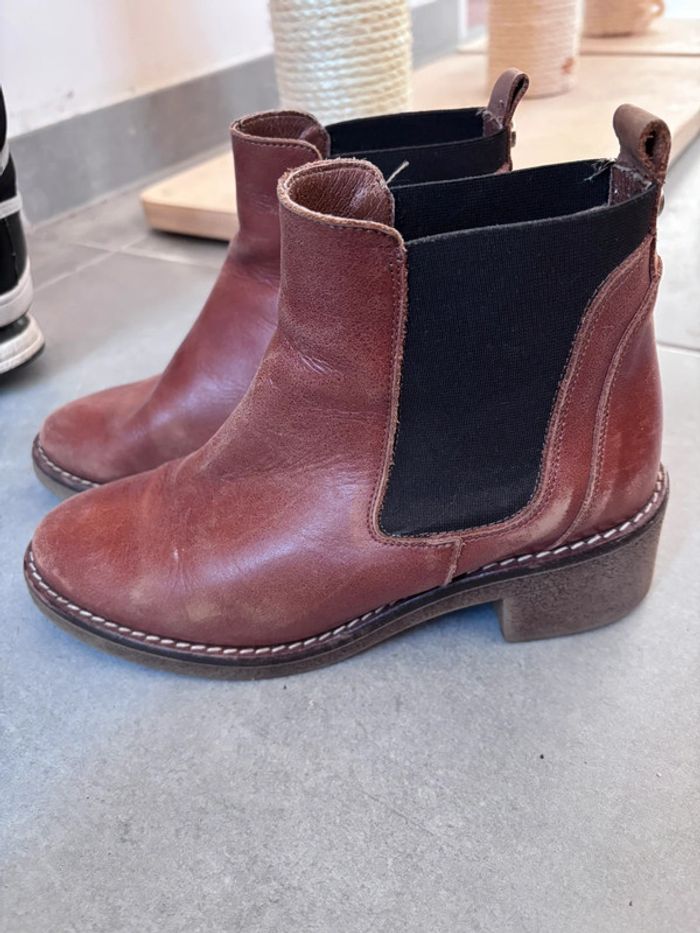 Bottines en cuir