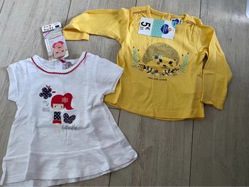 Lot 2 tee shirt 12 mois