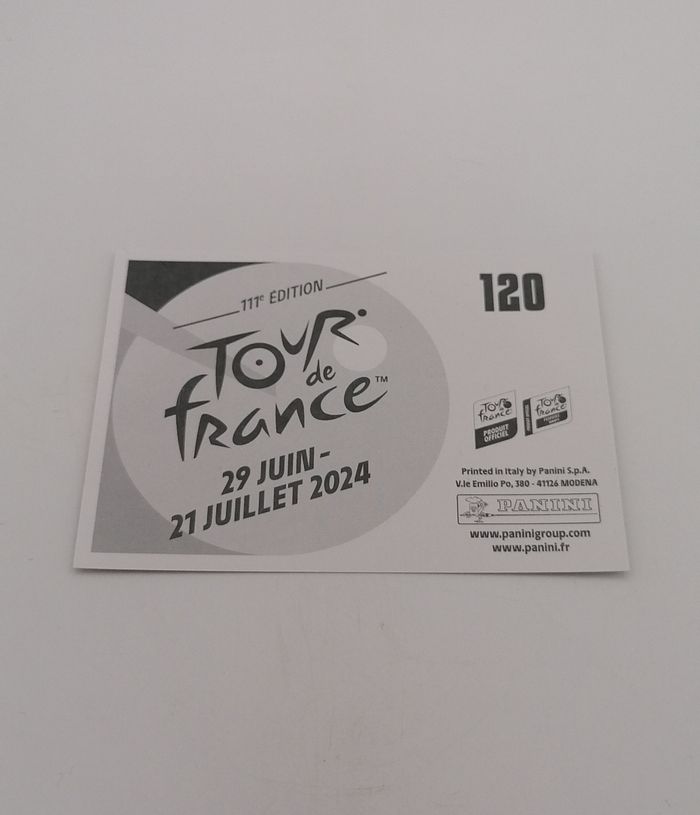 Panini sticker Tour de France 2024 n° 120. - photo numéro 3